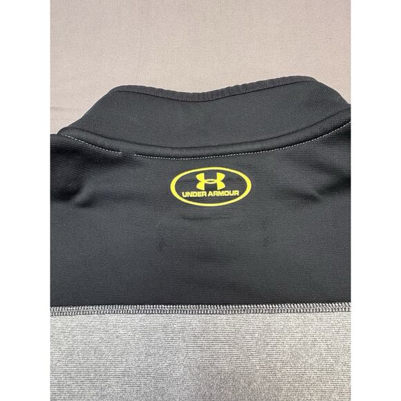 Under Armour ColdGear Men’s SM Loose Fit Fleece 1/4 Zip Pullover Gray Black - Picture 8 of 10